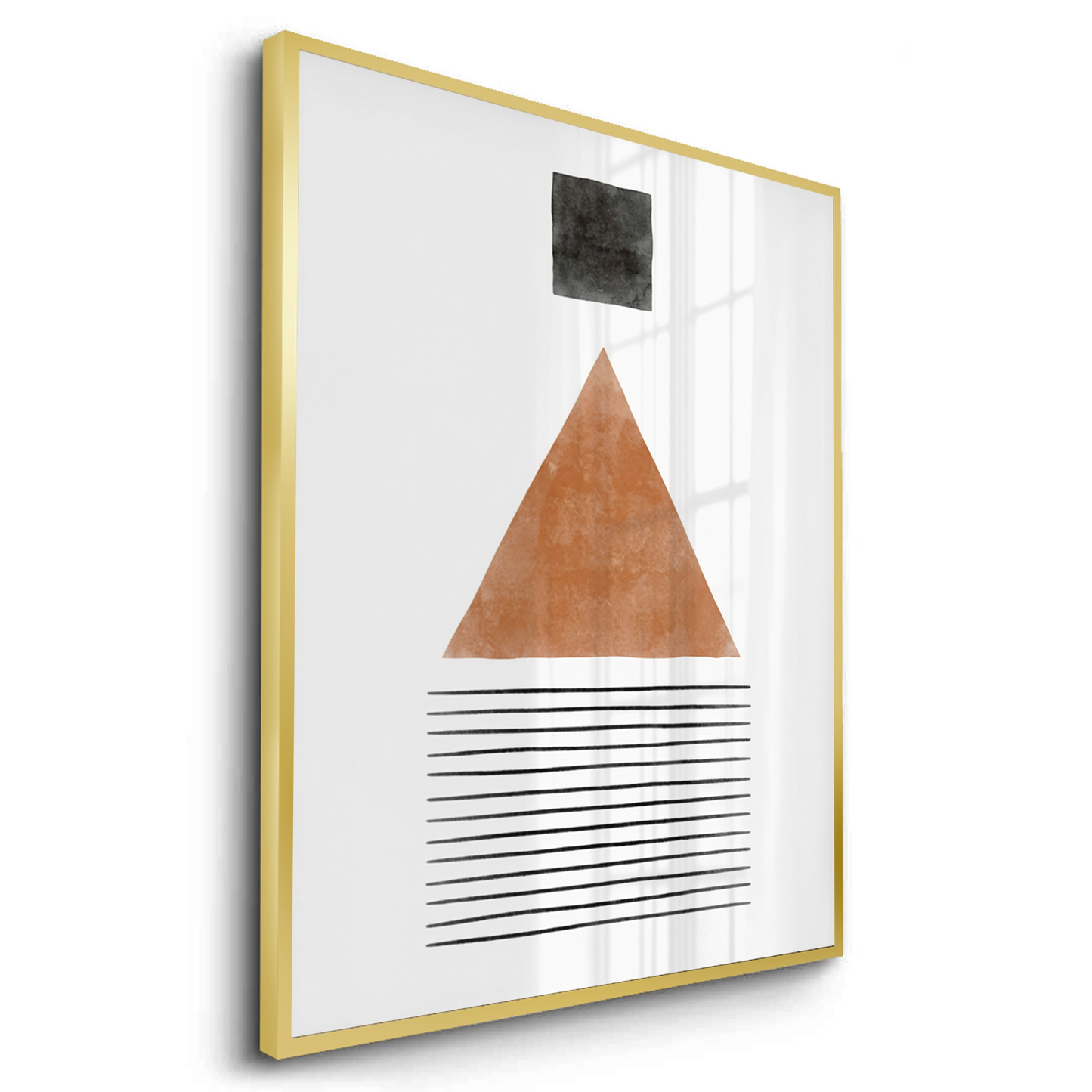 2Terracotta Abstract Geometry - Fine Art