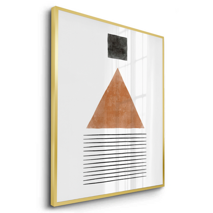 Terracotta Abstract Geometry - Fine Art