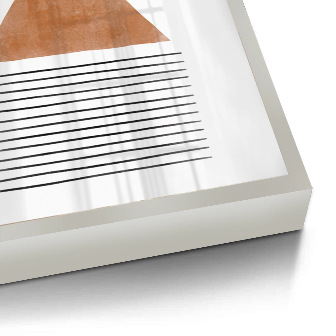 2Terracotta Abstract Geometry - Fine Art