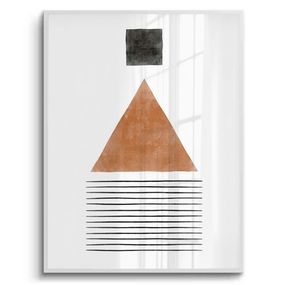 2Terracotta Abstract Geometry - Fine Art