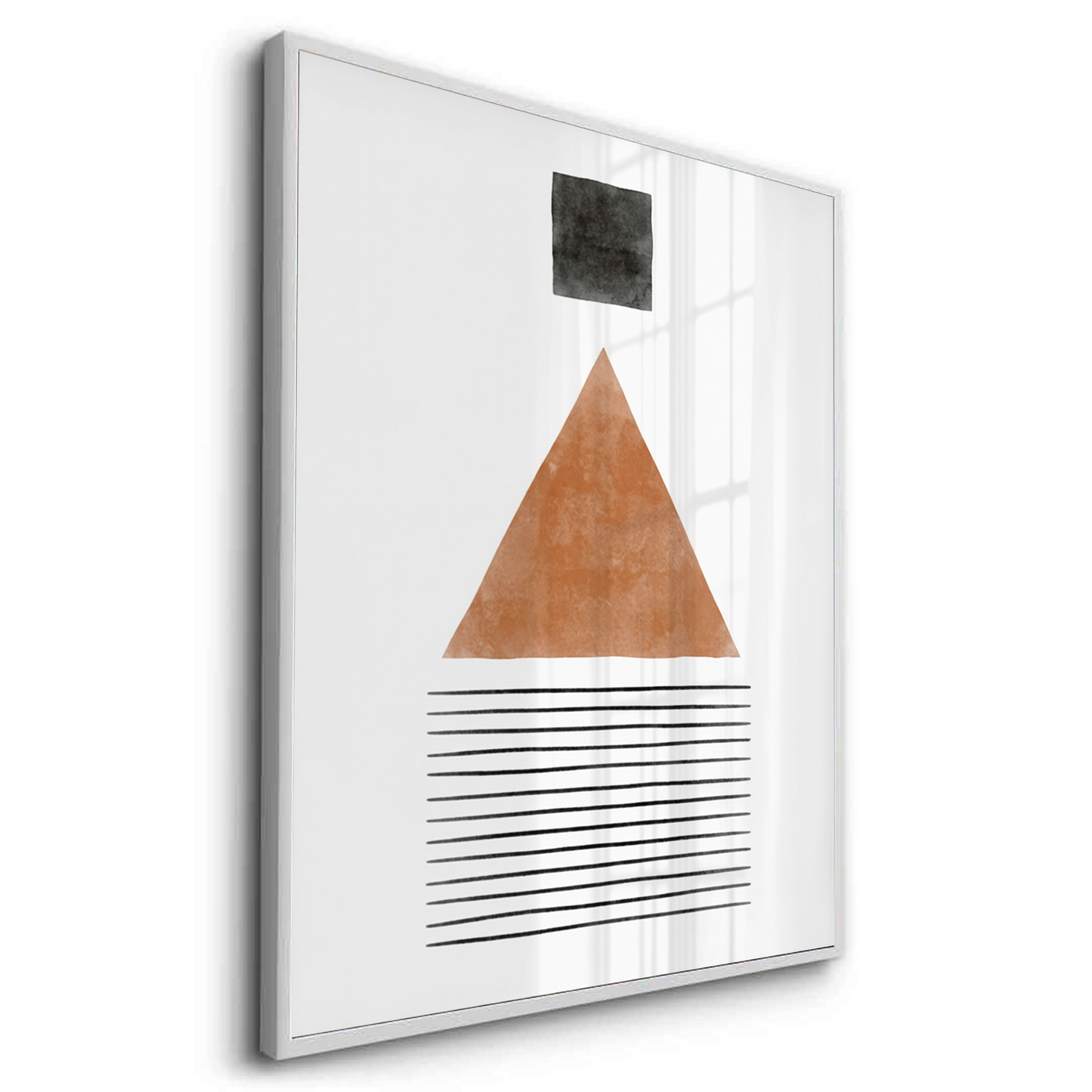 2Terracotta Abstract Geometry - Fine Art