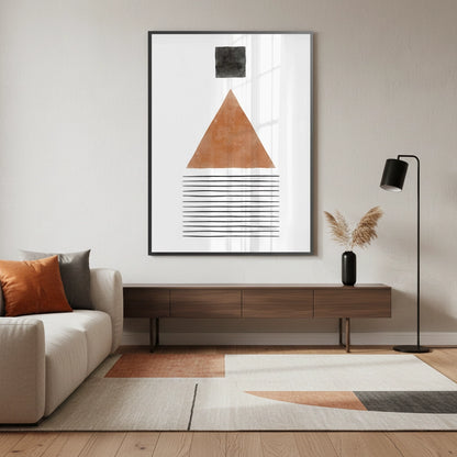 Terracotta Abstract Geometry - Fine Art