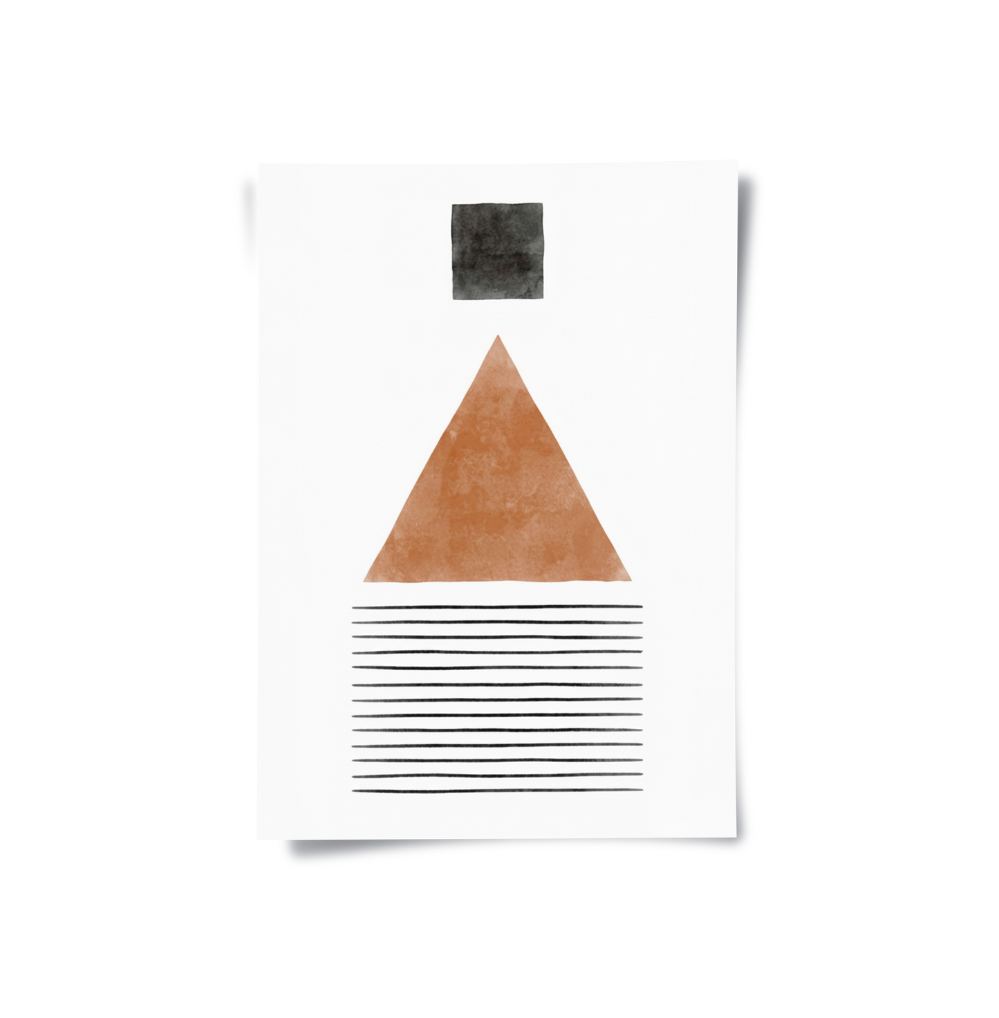 2Terracotta Abstract Geometry - Poster