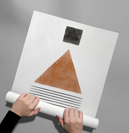 Terracotta Abstract Geometry - Poster