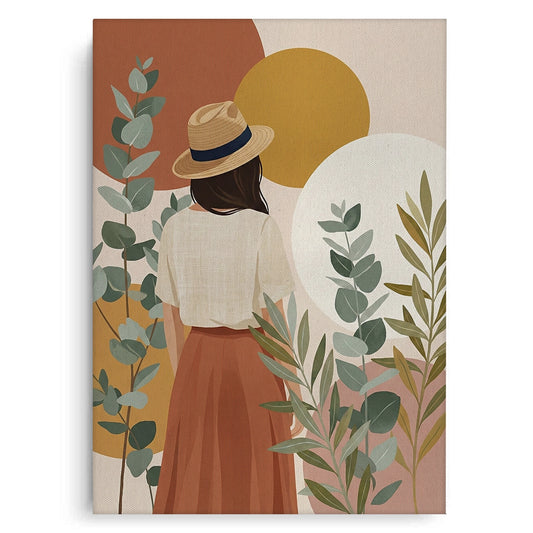 Terracotta Garden Girl - Canvas