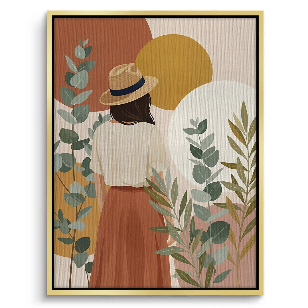 2Terracotta Garden Girl - Canvas