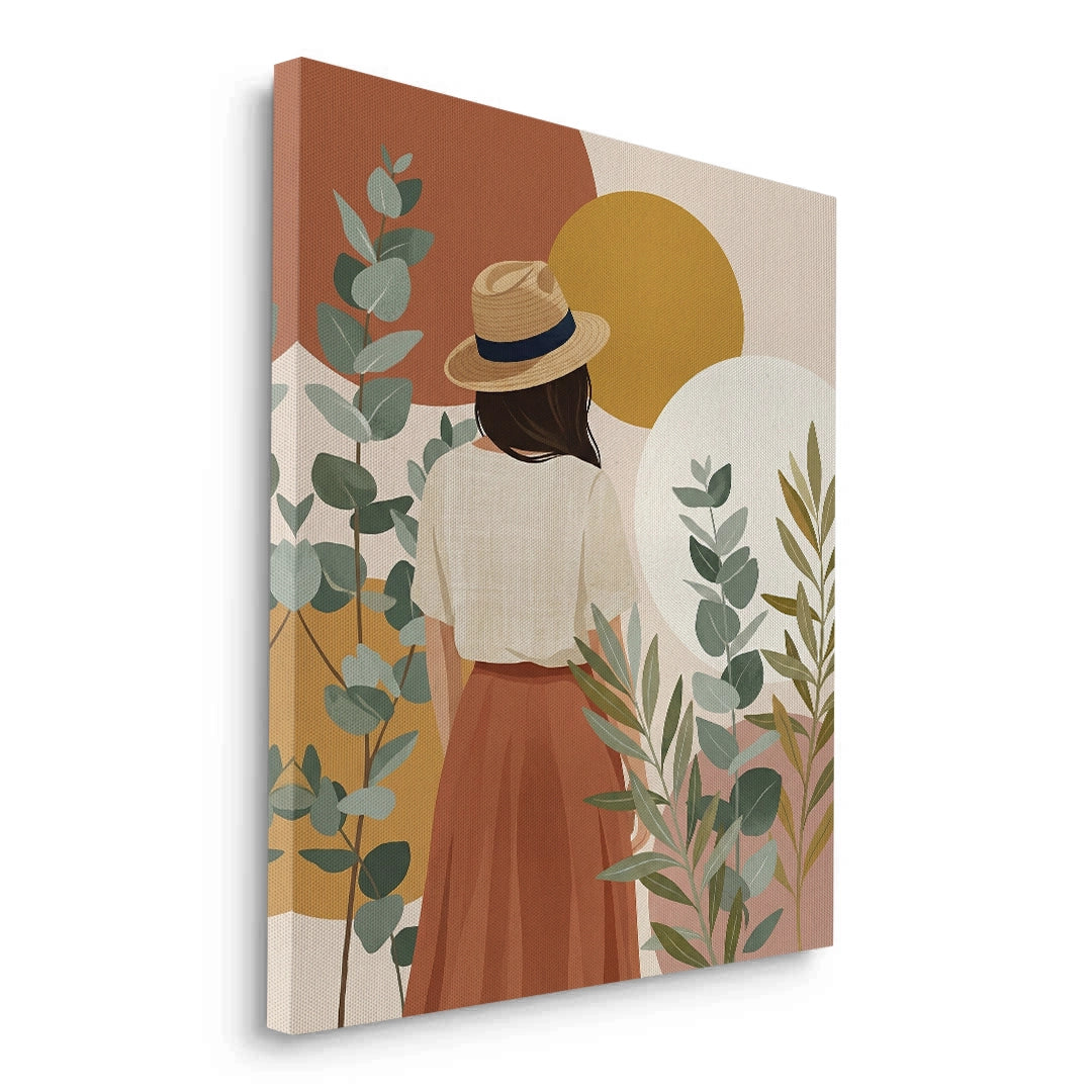 2Terracotta Garden Girl - Canvas