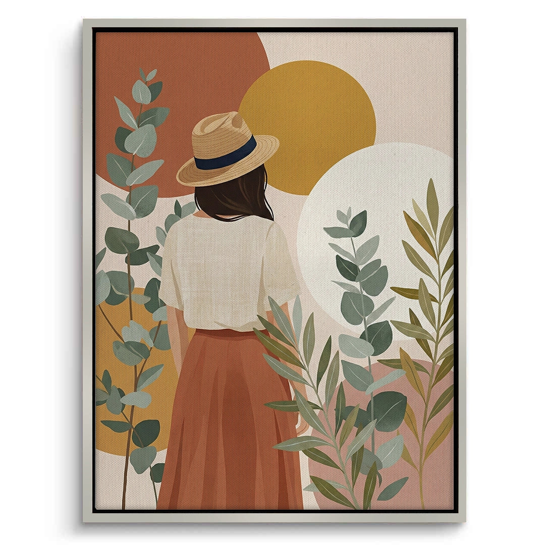 2Terracotta Garden Girl - Canvas