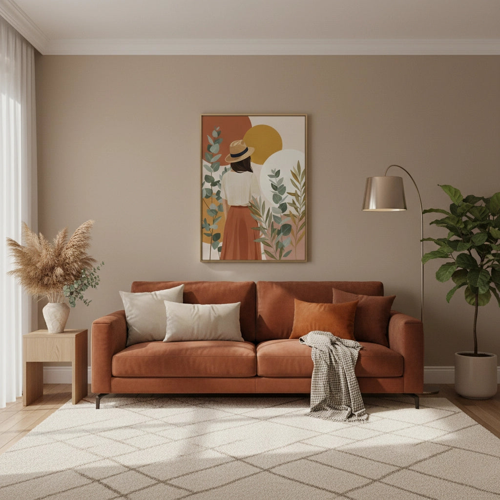 Terracotta Garden Girl - Canvas