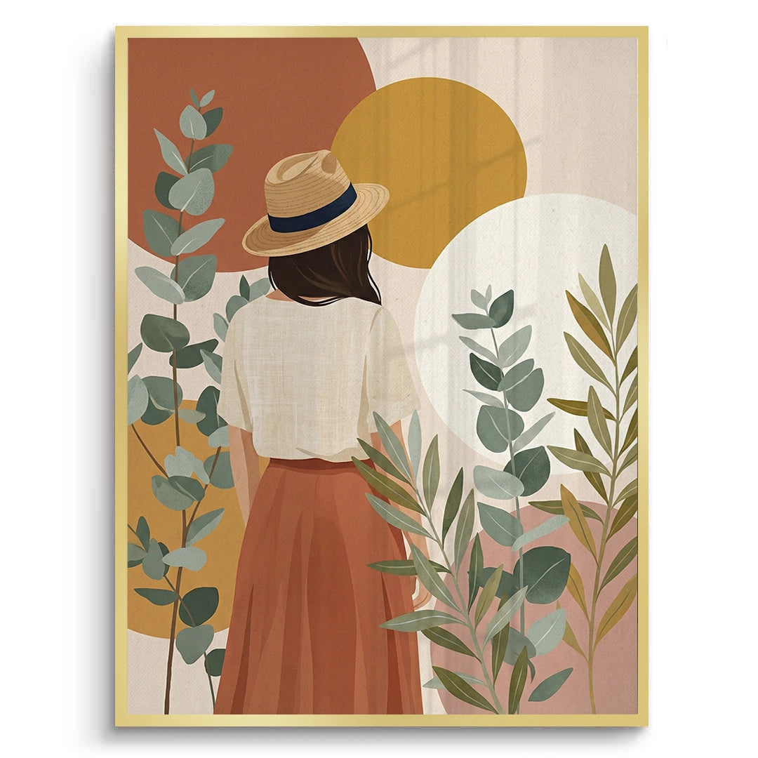 2Terracotta Garden Girl - Fine Art