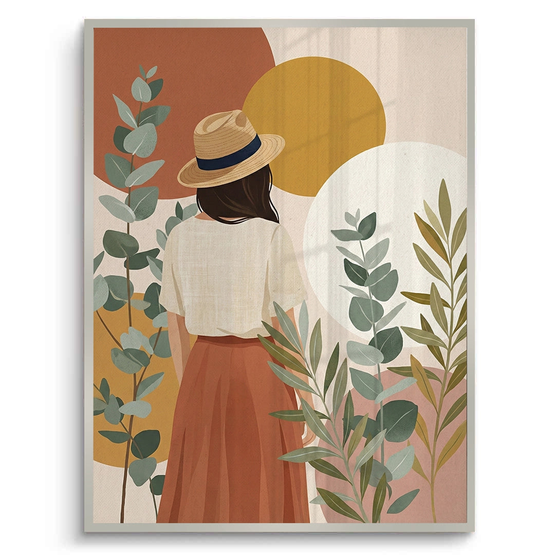 2Terracotta Garden Girl - Fine Art