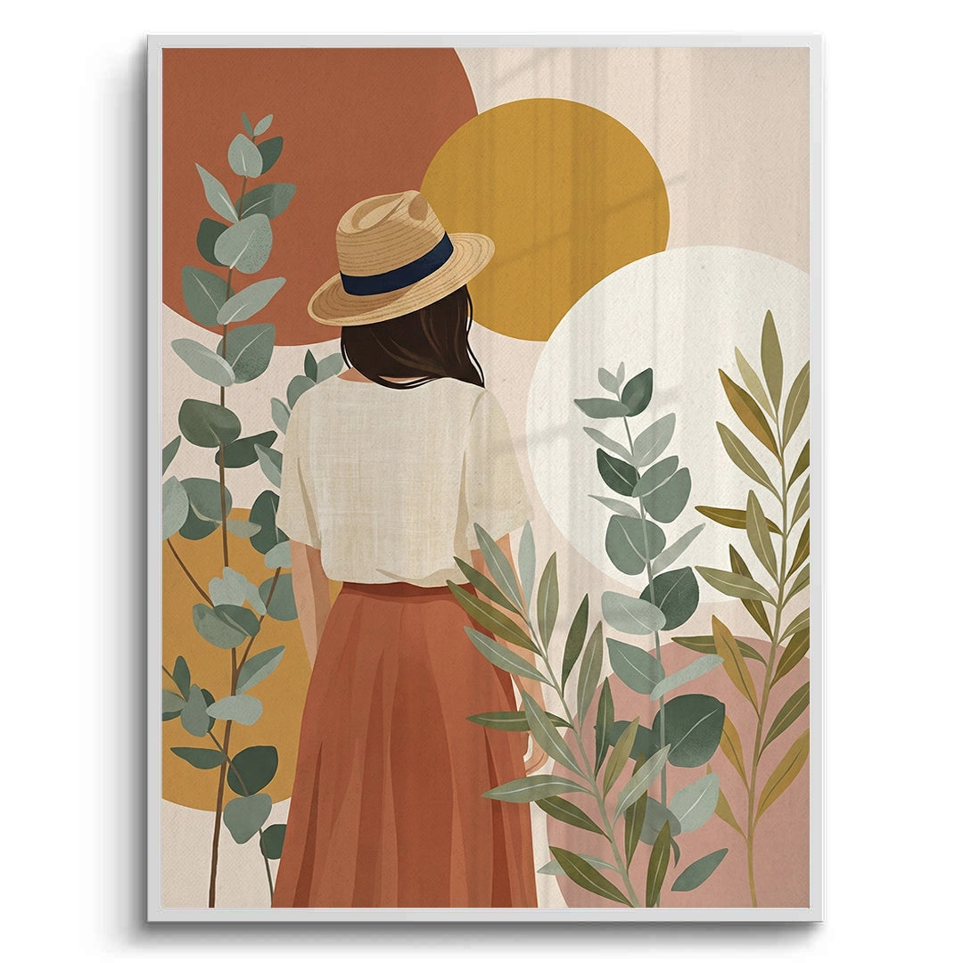 2Terracotta Garden Girl - Fine Art