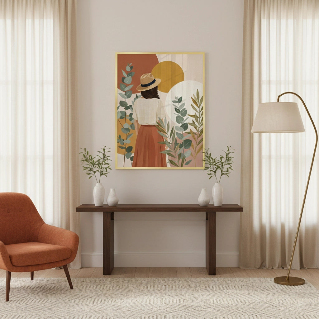 2Terracotta Garden Girl - Fine Art
