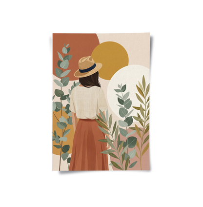Terracotta Garden Girl - Poster