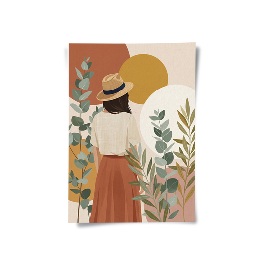 Terracotta Garden Girl - Poster