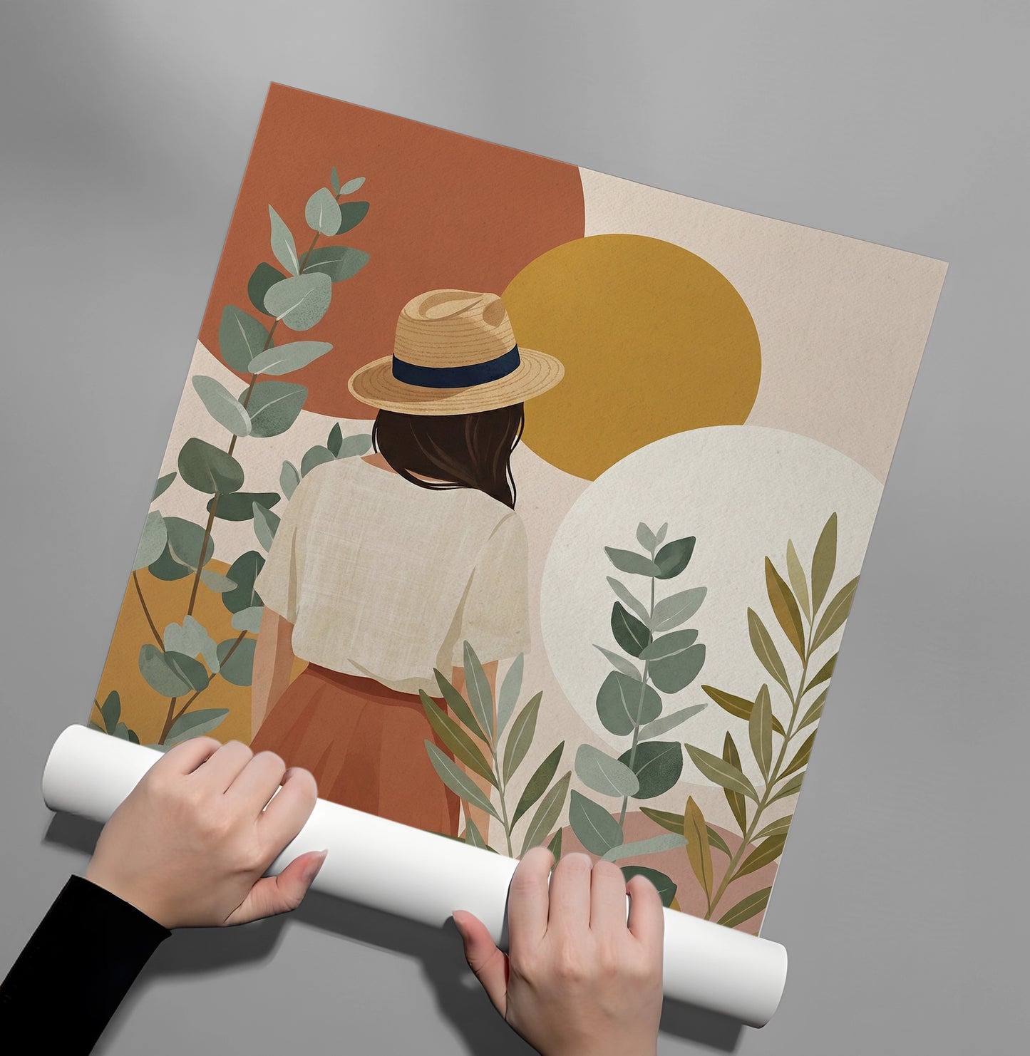 2Terracotta Garden Girl - Poster