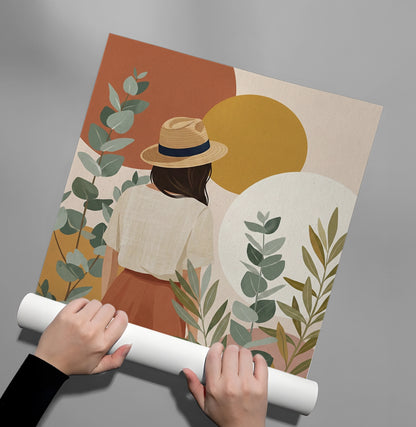 Terracotta Garden Girl - Poster