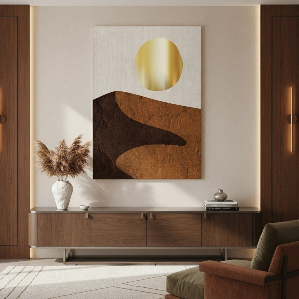 Terracotta Sand Dune - Canvas - Jasmineart.ae