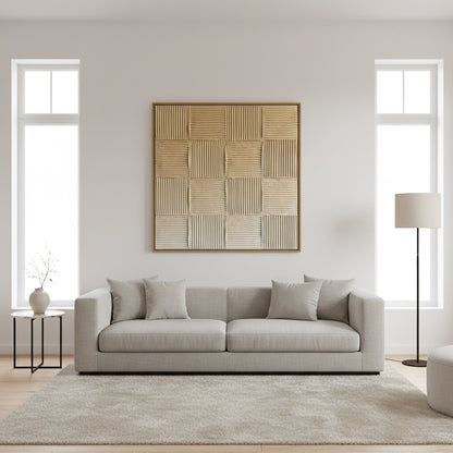 Textured Beige Checkerboard Painting #TBCH110