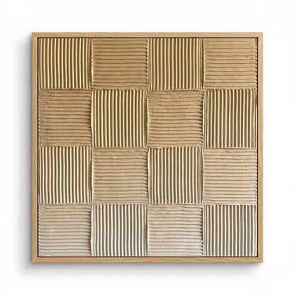 Textured Beige Checkerboard Painting #TBCH110