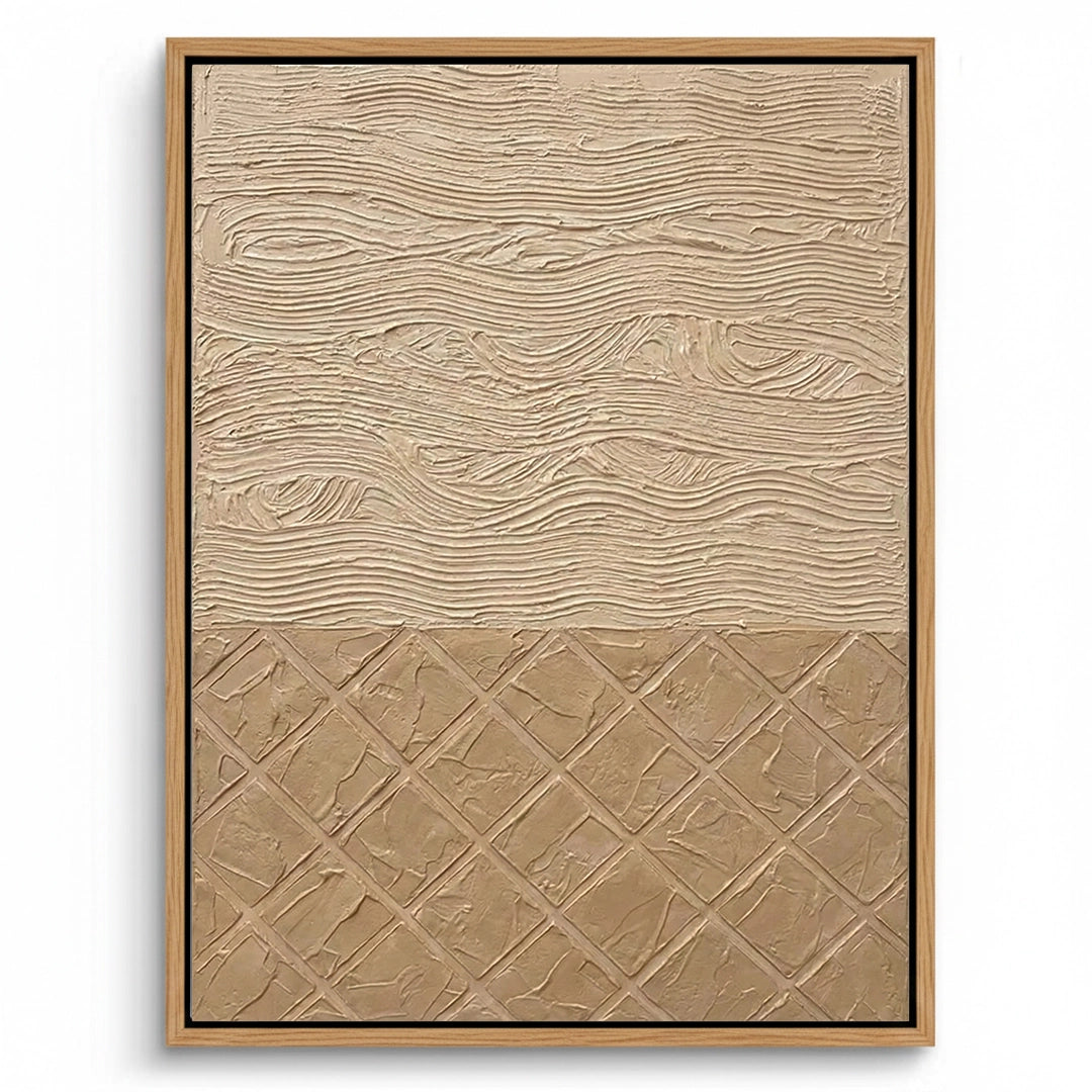 2Textured Beige Lattice Painting #TBLA220