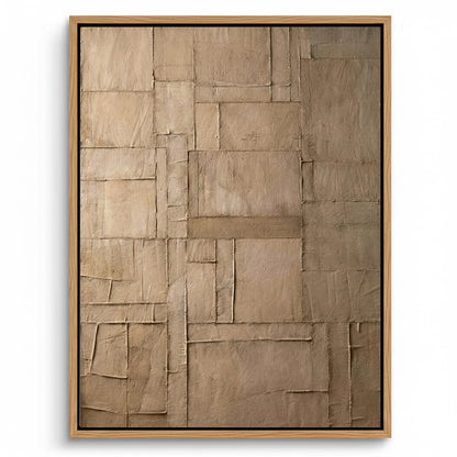 Textured Beige Patchwork Painting #TBPA110