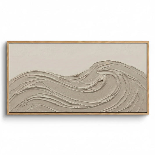 Textured Beige Wave Painting #TBWA110