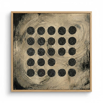 Textured Black Dot Painting #TBDO110
