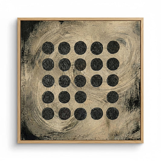Textured Black Dot Painting #TBDO110