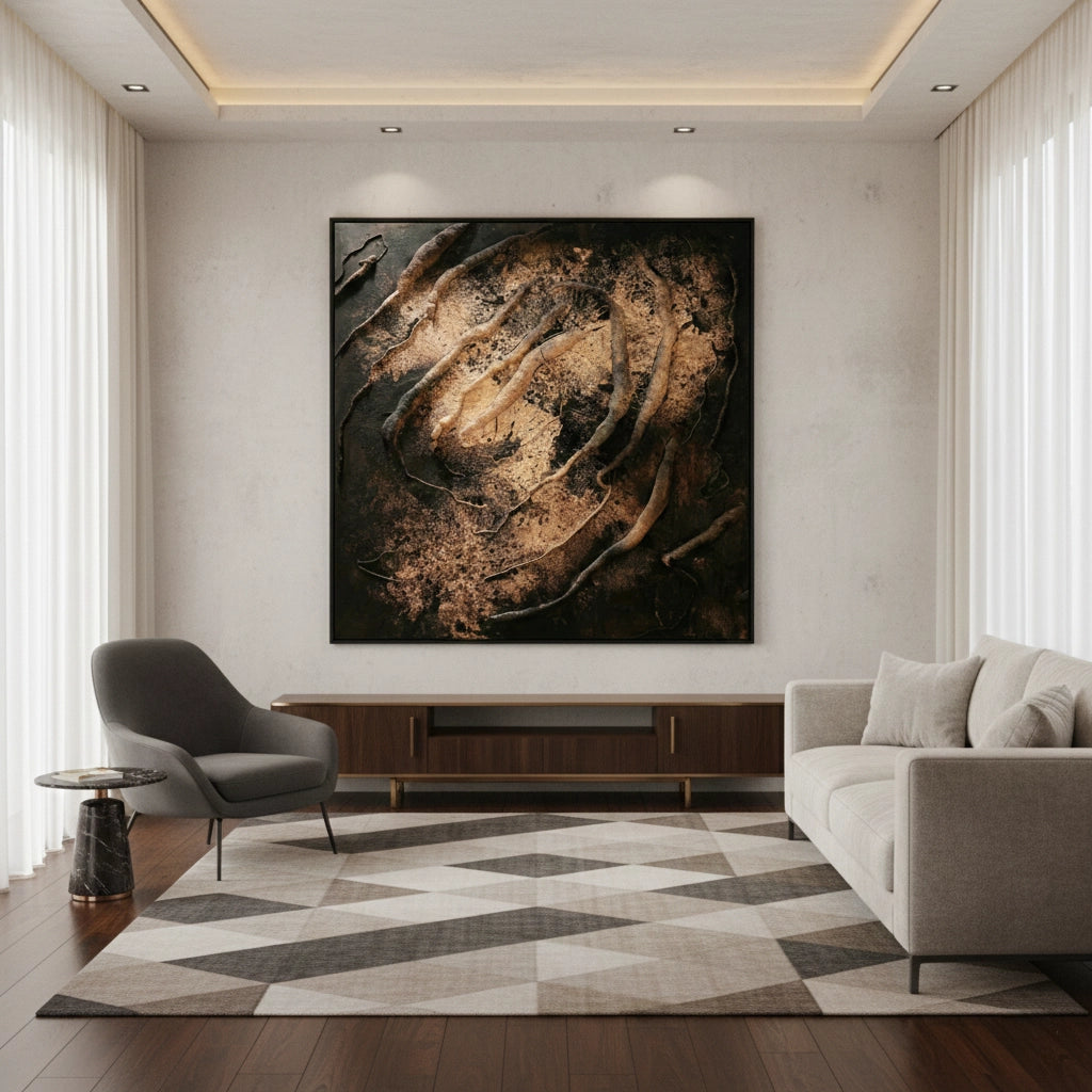2Textured Black Roots Painting #TBRO110