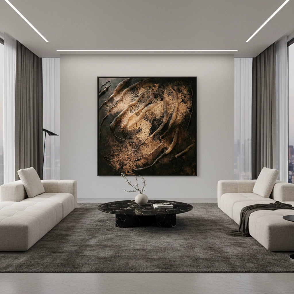2Textured Black Roots Painting #TBRO110