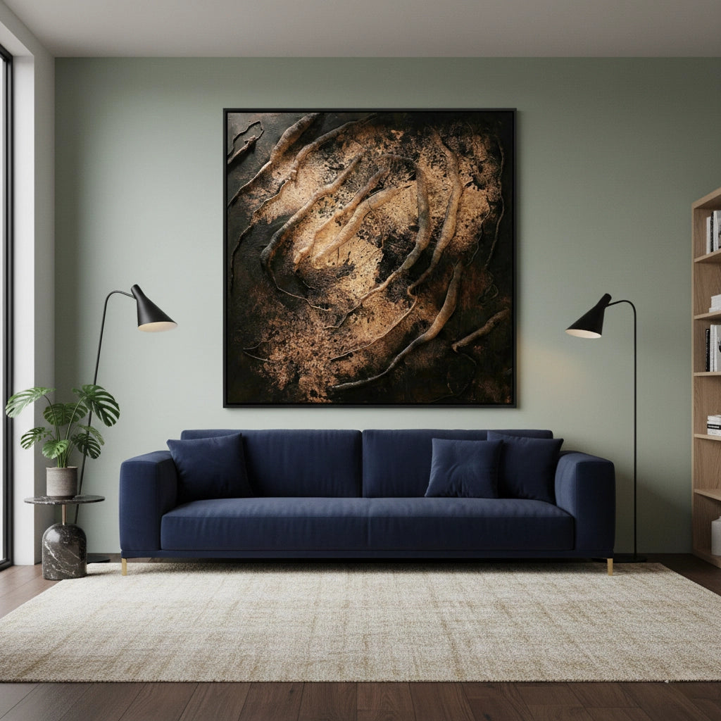 2Textured Black Roots Painting #TBRO110
