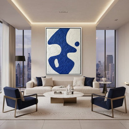 Textured Blue Organic Painting #TBOR220