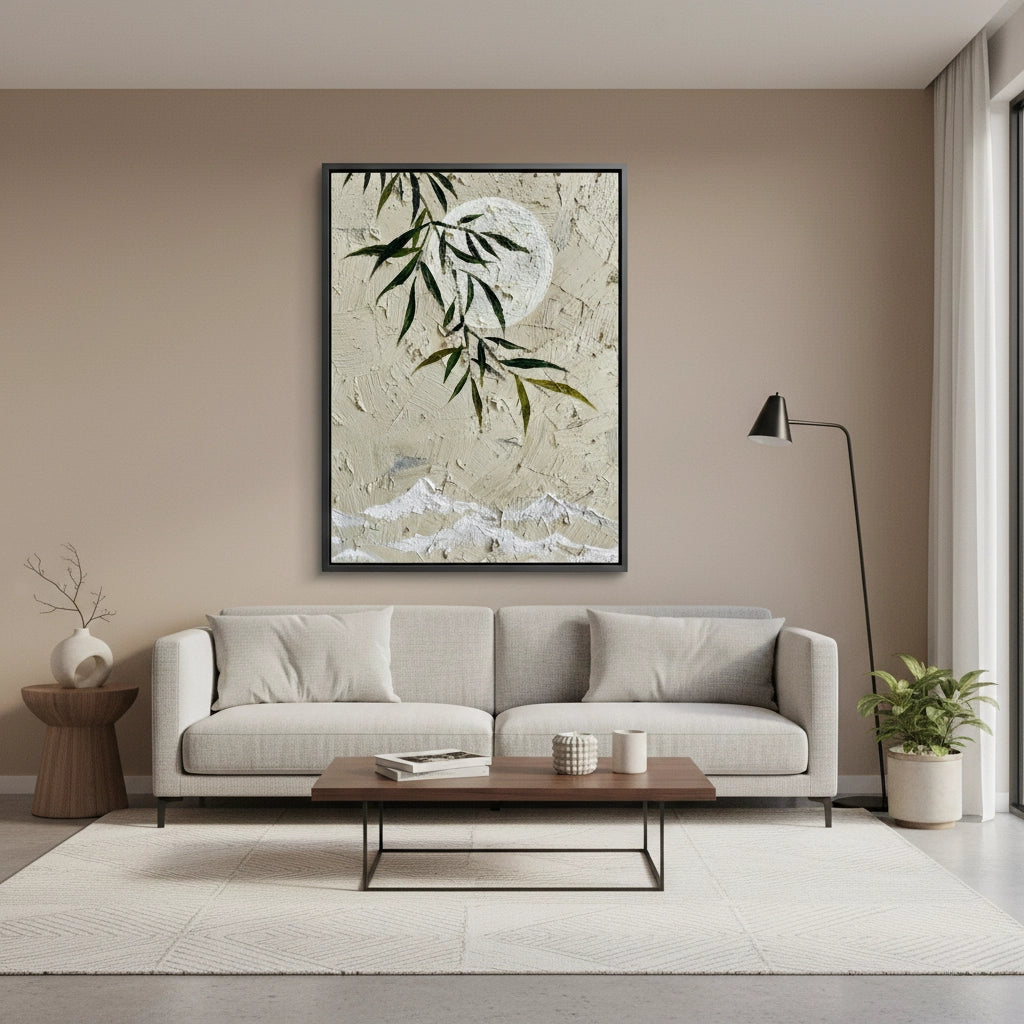 2Textured Botanical Lunar Painting #TBLU220