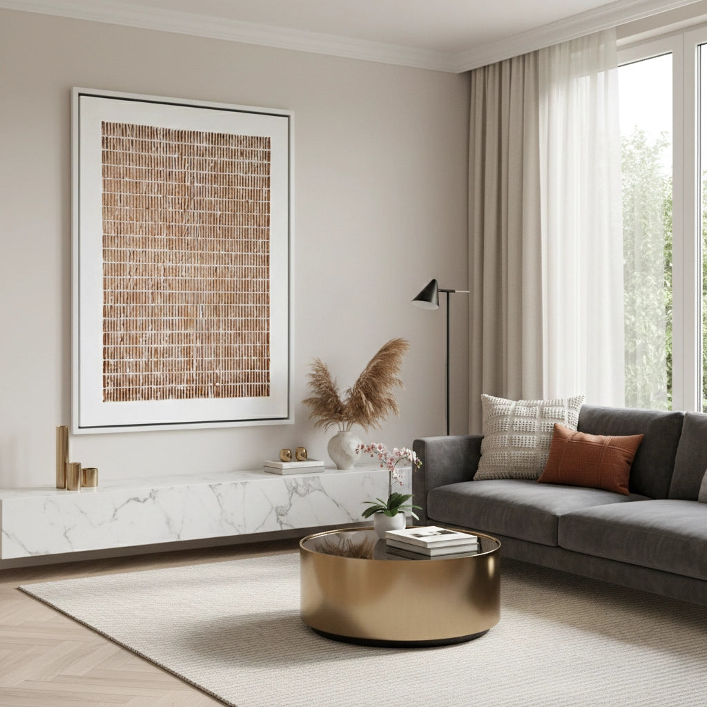 2Textured Bronze Corrugated Painting #TBCO220