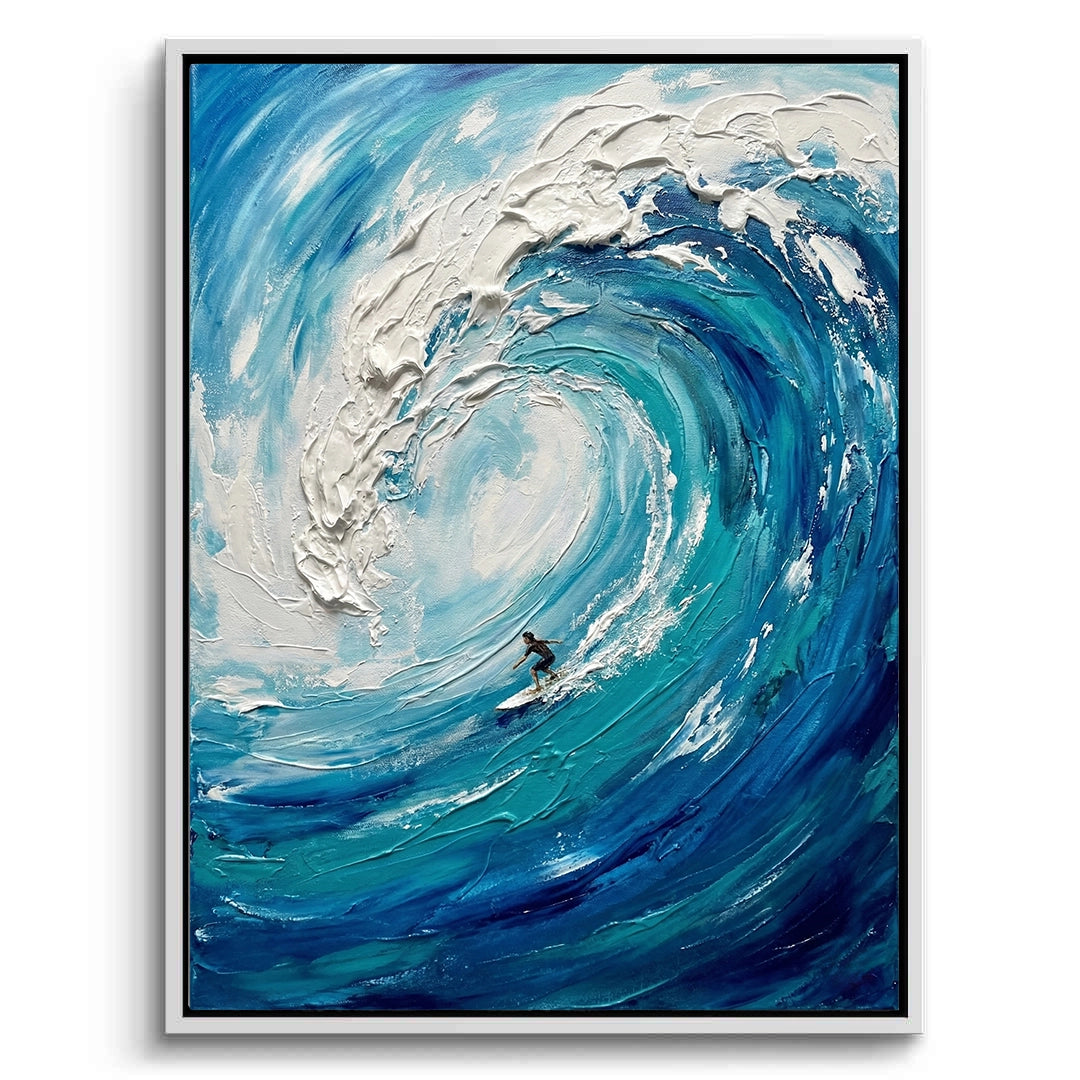 2Textured Cerulean Surfer Painting #TCSU110