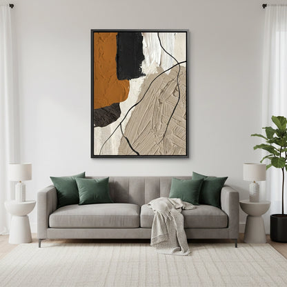 Textured Charcoal Linear Painting #TCLP220