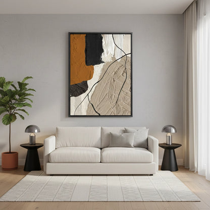 Textured Charcoal Linear Painting #TCLP220