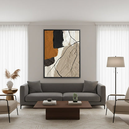 Textured Charcoal Linear Painting #TCLP220