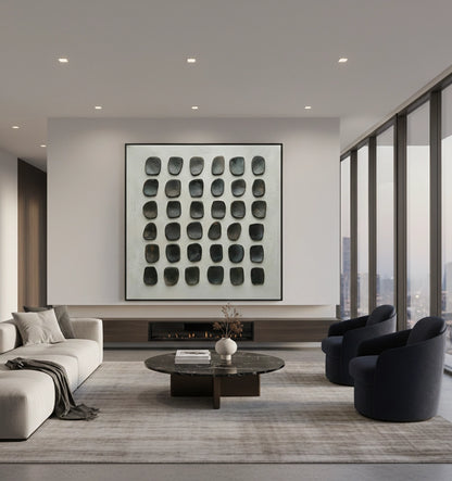 Textured Charcoal Stone Painting #TCST220
