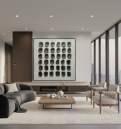 Textured Charcoal Stone Painting #TCST220