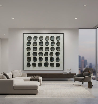 Textured Charcoal Stone Painting #TCST220
