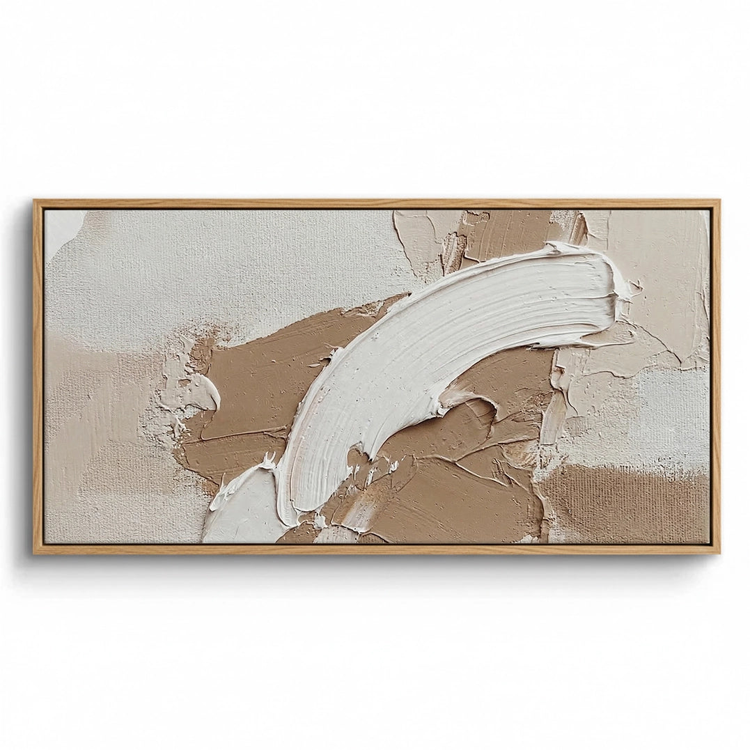 Textured Clay Wave wall art featuring abstract wave patterns with warm clay tones, perfect for modern UAE home decor