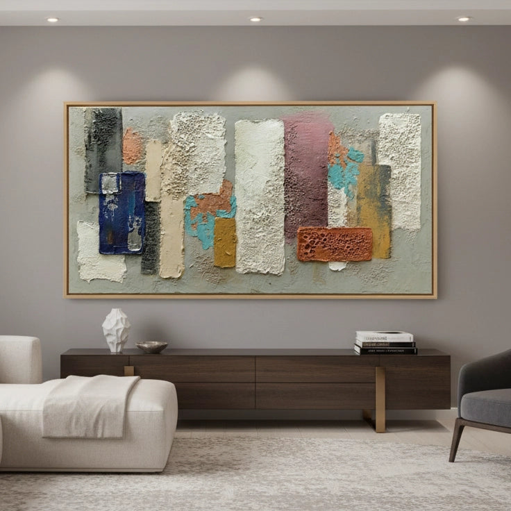 2Textured Colorful Block Painting #TCBL110