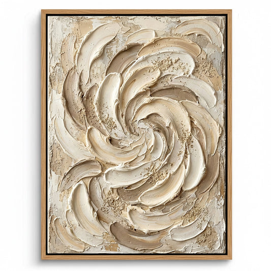 Textured Cream Bloom Painting #TCBL110
