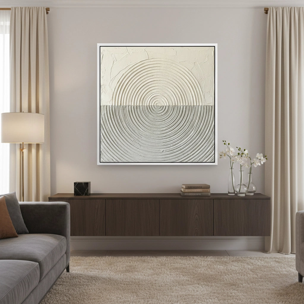 2Textured Dual-Tone Circle Painting #TDTC220