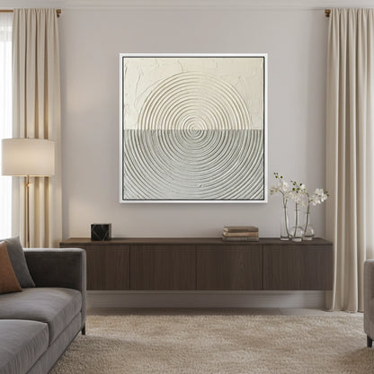 Textured Dual-Tone Circle Painting #TDTC220