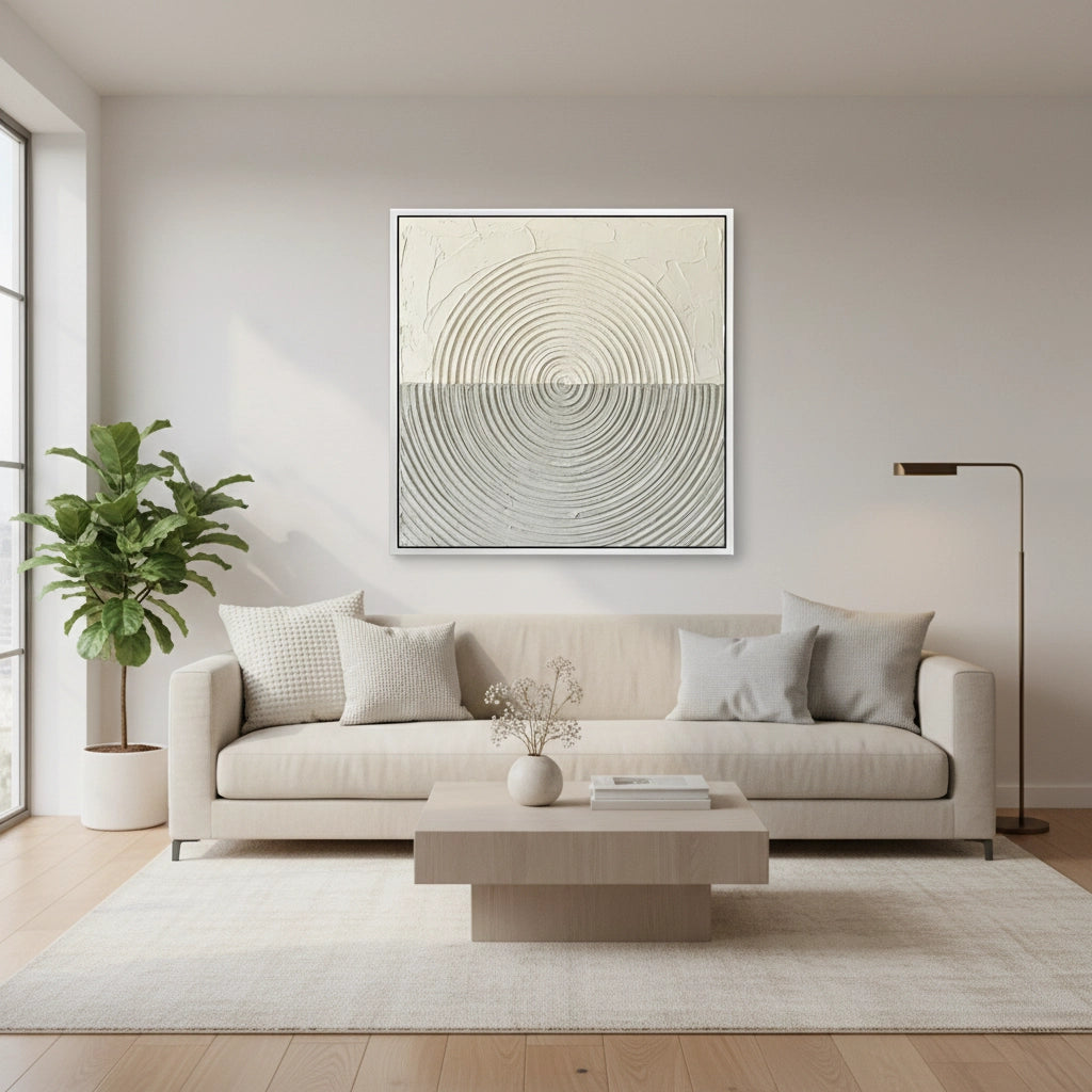 2Textured Dual-Tone Circle Painting #TDTC220