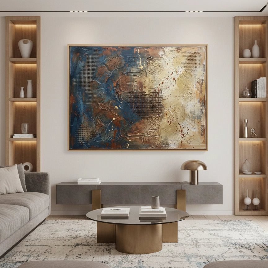 2Textured Earthy Mixed-Media Painting #TEMM220