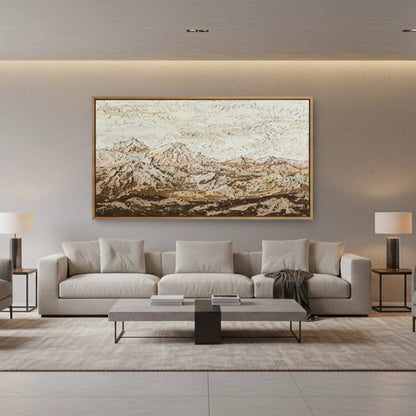 Textured Earthy Mountain Painting #TEMO110